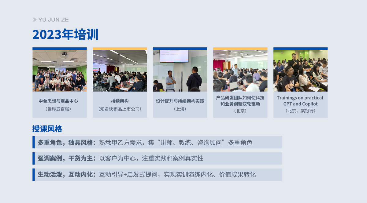 2023 年对外培训